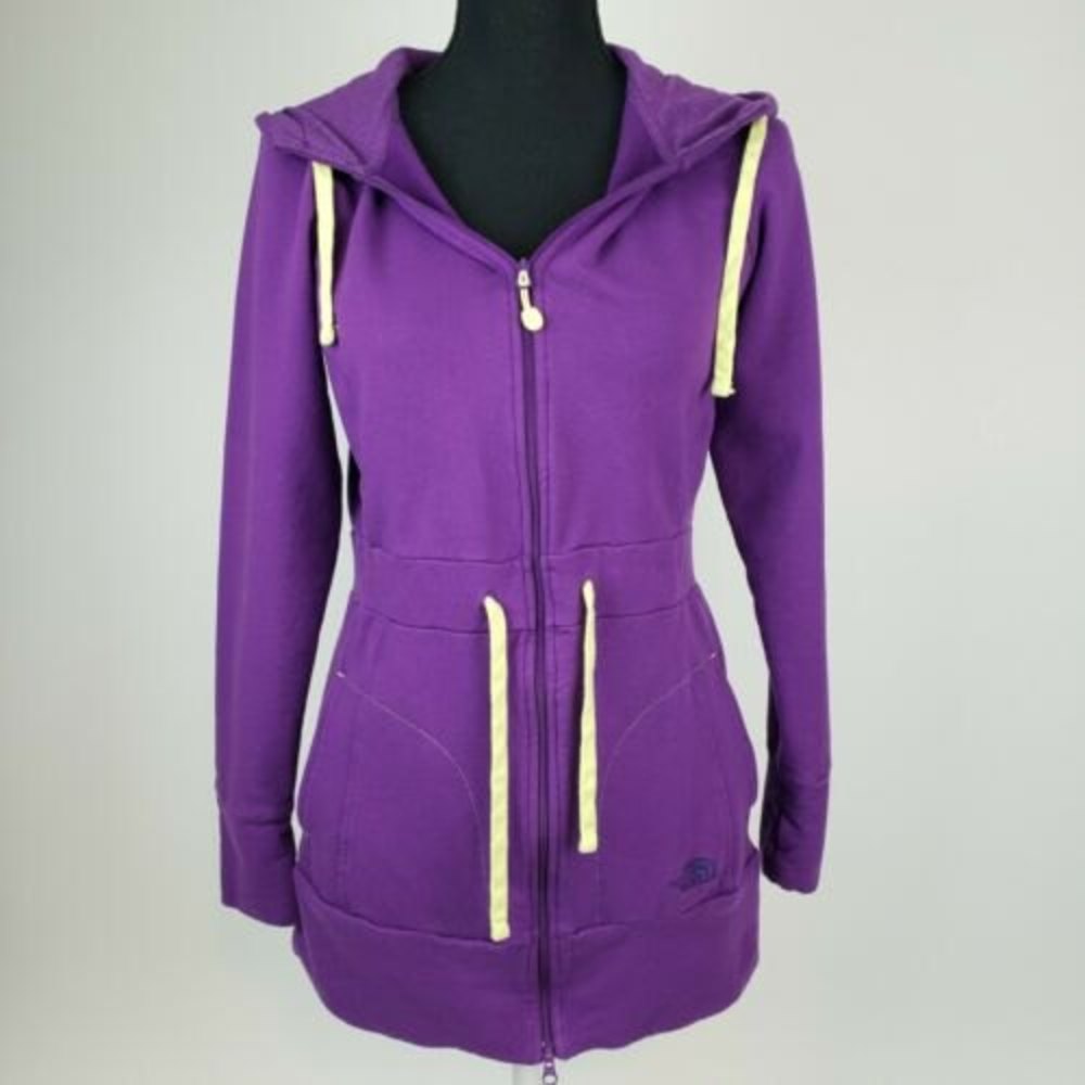 North Face Women's Hooded Full-Zip Jacket Purple (Size M)
